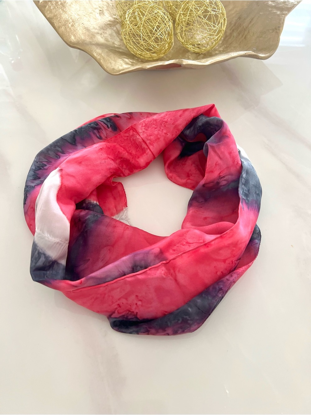 Pink Tie-Dye Infinity Scarf - Lightweight Womens Accessory